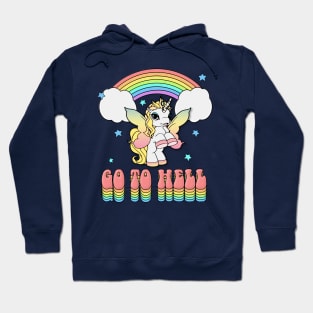 Rainbow Unicorn // Go To Hell Design Hoodie